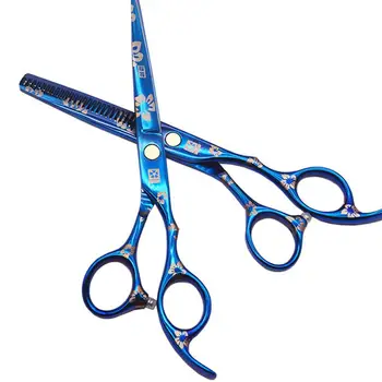 

Hairdressing Scissors Colorful Hair Scissors Practical Hair Trimmer Hair Cutter with 1Pc Hair Comb (6 Inches Flat/Teeth Scissor)