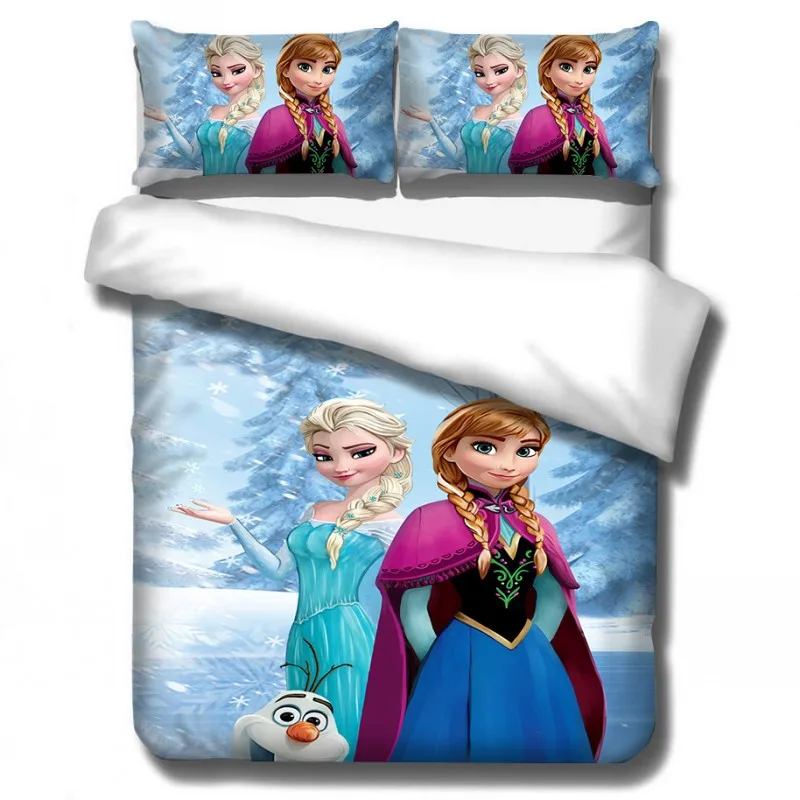Disney dos Desenhos Conjuntos de Cama Bonito do Bebê Animados Congelados Princesa Crianças Meninas Presentes Capa Edredão Fronhas Consolador Roupas 3 Mamãe e Bebê