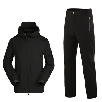 

Men Outdoor Waterproof Jackets Suit Softshell Tactical Hunting Outfit Thermal Clothes Hiking Breath Sport Jacket Casual Pants