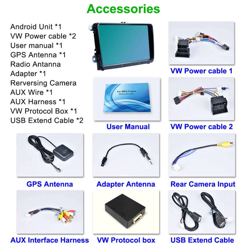 2 DIN 9 дюймов четырехъядерный 8,1 автомобильный MP5 gps Navi плеер Bluetooth FM Phonelink wifi подходит для Volkswagen VW Skoda Octavia Golf Passat