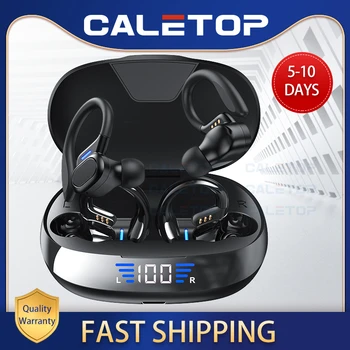 

CALETOP Sport Headphones Wireless Bluetooth Earphones Touch Control LED Power Display Earbud Music Headset With 2600mAh