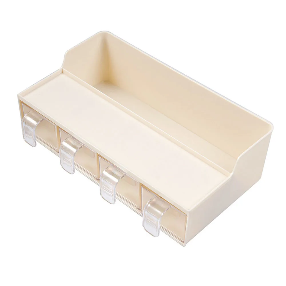 Nordic beige Multi-Function Spice Jar Seasoning Box Kitchen Rack Storage Utensils Supplies Salt Pepper Cumin Powder Seasoning Flavor Tools - Цвет: Nordic beige