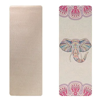 

New Non-slip Yoga Mat Natural Rubber Natural Linen Yoga Mat High Density Thickening 5MM Sports Fitness Mat Pilates Pad 183*68cm