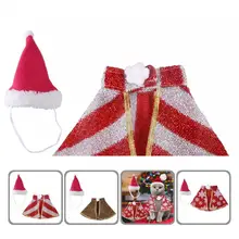 

Pretty Pet Cloak Stripes Print Universal Pet Dogs Cloak Cap Clothes Cats Cape Hat Pet Cape Cap 2Pcs/Set