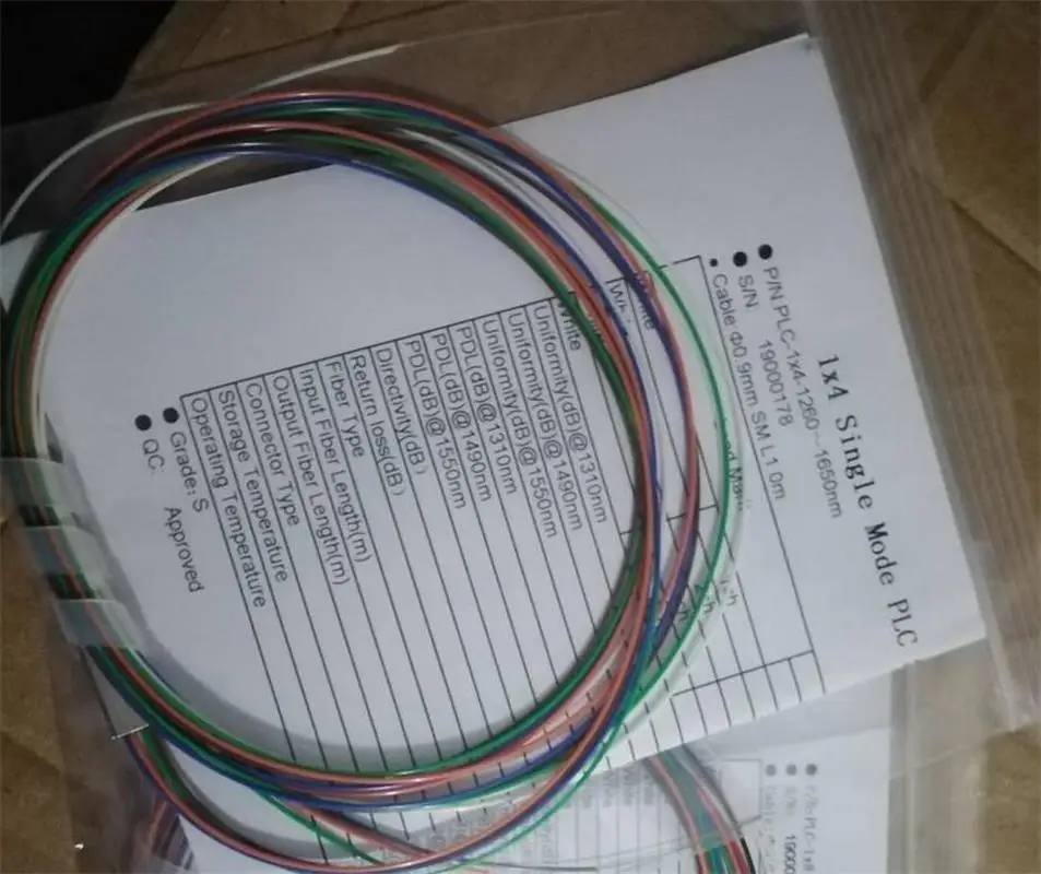1/4 волоконно-оптический разветвитель plc цвета без разъема 0,9 мм