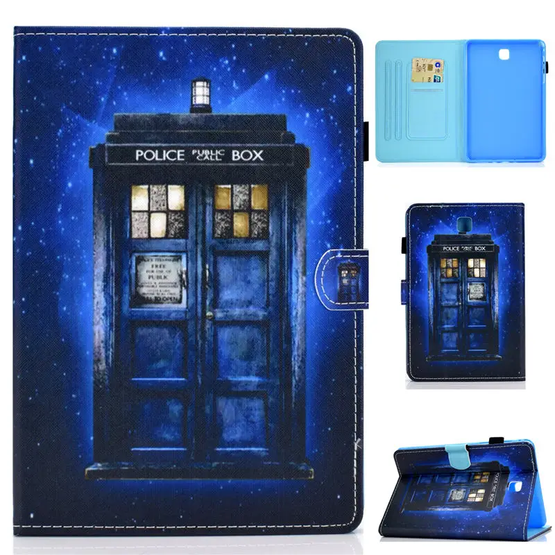 SM-T355 чехол для Samsung Galaxy Tab A 8,0 SM-T350 T355 P350 Smart Cover Funda модный мультяшный Кот планшет PU кожаный чехол-подставка - Цвет: S041