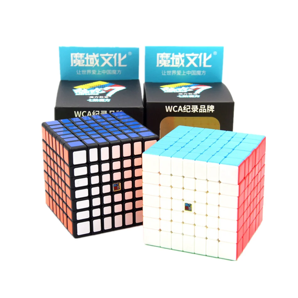 ShengShou Linglong 7107A 7x7x7 Mini Magic Cube Speed Cube For Competition Black 