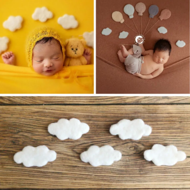 White Cloud Props Newborn Photography Props Creative Props Baby Photo Shoot Accessories Full-moon Baby Mini Props Creative Prop