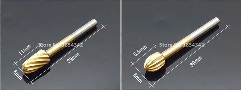 10 шт. набор коробка HSS титановая Dremel ротационная фрезерная фреза для резьбы по дереву резные ножи инструменты аксессуары
