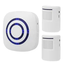 

H&DSmart Motion Sensor Alarm Wireless Doorbell Plug-in Door Bell Home Security Infrared Detector A