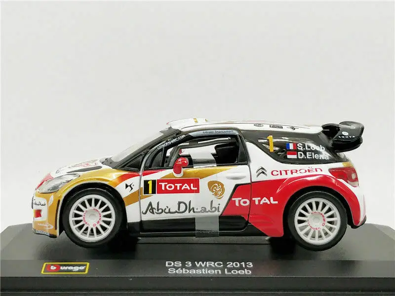 Bburago 1:32 Citoren DS 3 WRC 2013 szebastien Loeb Mikko Hirvonen литье под давлением модель гоночный автомобиль в коробке