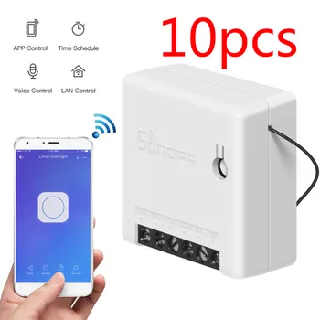 

10pcs SONOFF MINI DIY Wifi Smart Switch Moudle Two Way Switch Via e-Welink APP Remote Control Switches For Smart Home Automation