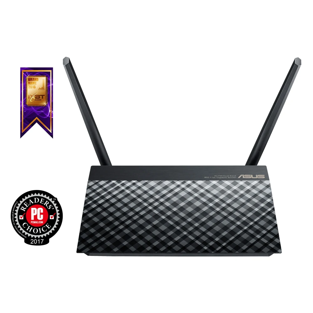 Роутер беспроводной Asus RT-AC52U AC750 10/100/1000BASE-TX/4G ready черный