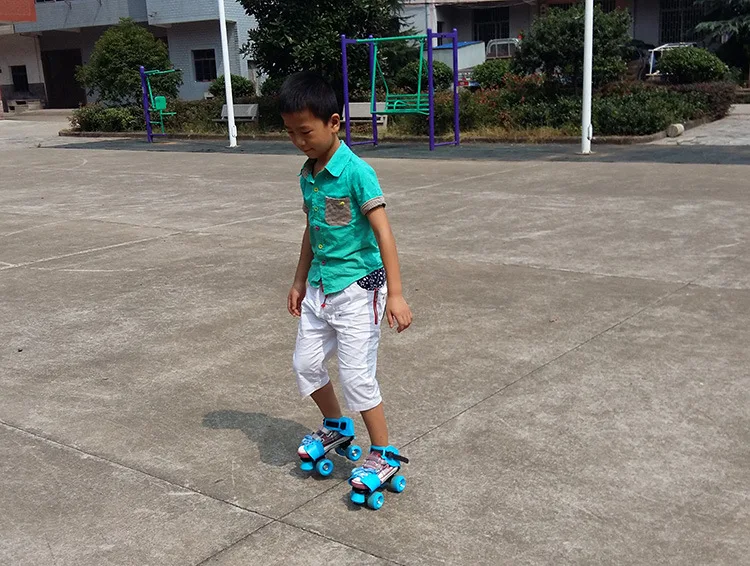 Новые регулируемые размеры детские роликовые коньки двухрядные 4 колеса обувь для катания на коньках раздвижные Инлайн ролики для слалома подарки для детей