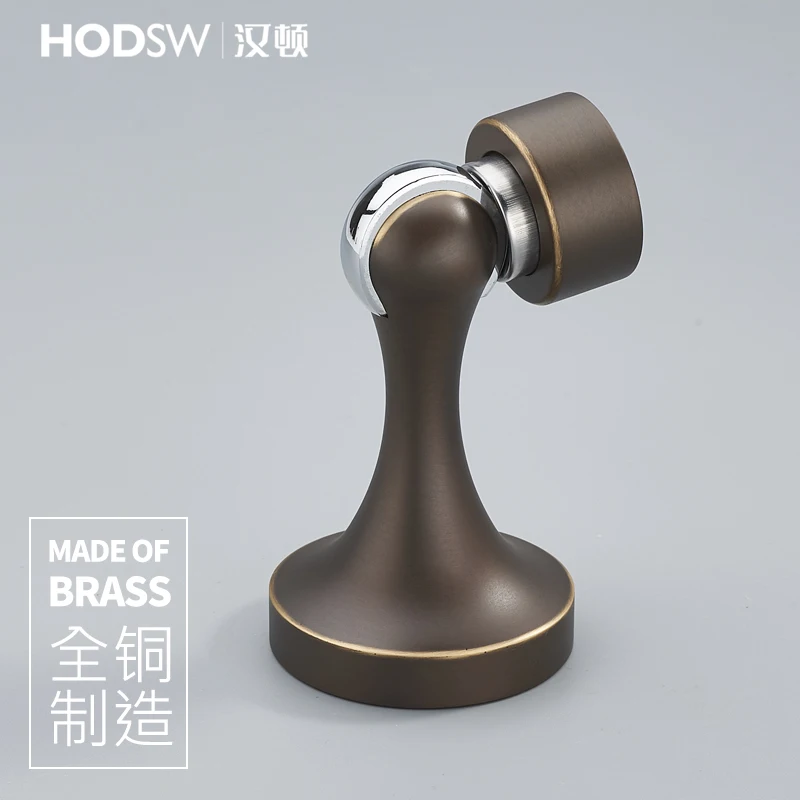 Brass door stop strong magnetic door keeps bumper simple style high quality electroplated stopper