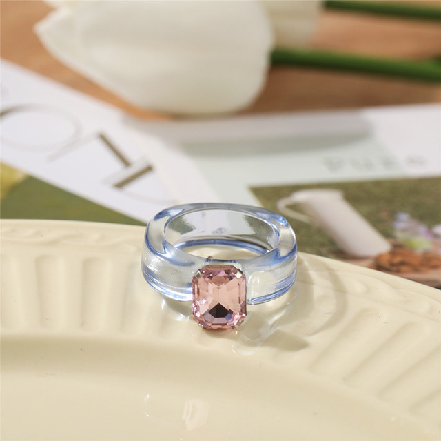 Fashion Acetic Acid Flower Rings for Women Lady Personality Leopard Acrylic Opening Adjustable Rings Finger Jewelry Gift