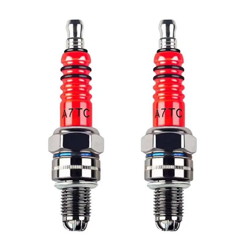 Pack of 2 Racing 3 Electrode Spark Plug A7tc for 50cc 110cc 125cc 150cc Atv Scooter Dirt Bike Go Kart | Инструменты