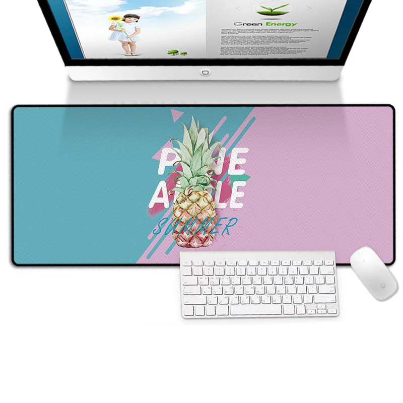 Grand Tapis De Souris De Jeu, Tapis De Bureau Mignon, Tapis De Souris XXL 4 En 1 + Repose-poignet Pour Clavier + Repose-poignet + Dessous De Verre