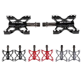 

Flat Pedals, 9/16" Bicycle Pedals, Aluminium Alloy Bike Pedals with 3 Bearings for MTB BMX Road