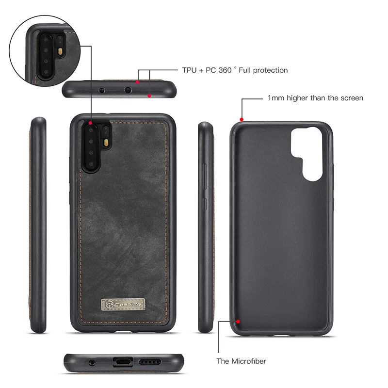 Кожаный чехол-бумажник с отделением для карт 11 для huawei P30 Pro mate 20 P20 Lite с 3 отделениями для денег, мягкий чехол-подставка из ТПУ с краями, чехол-накладка из поликарбоната