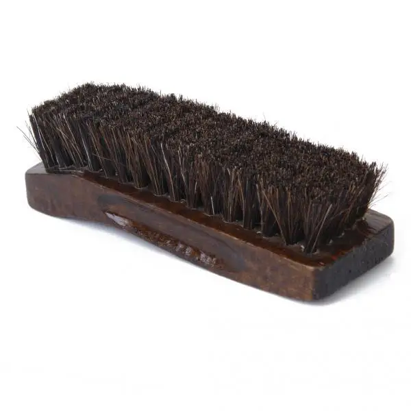 

2x Professional Wooden Handle Horsehair Shoes Shine Brush Polish Buffing Brush