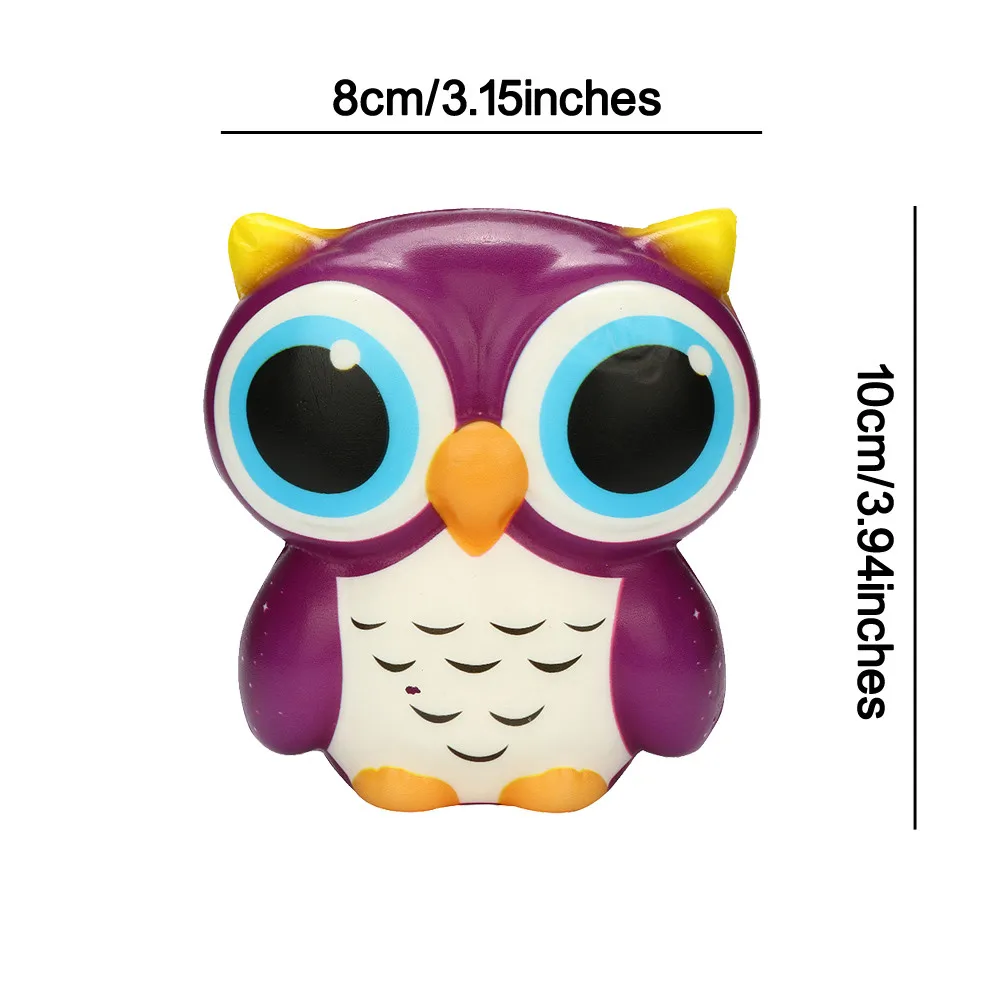 3 pcs Squishies Simulation Spielzeug Eule Squishies Straps Mini Cute Owl_e 