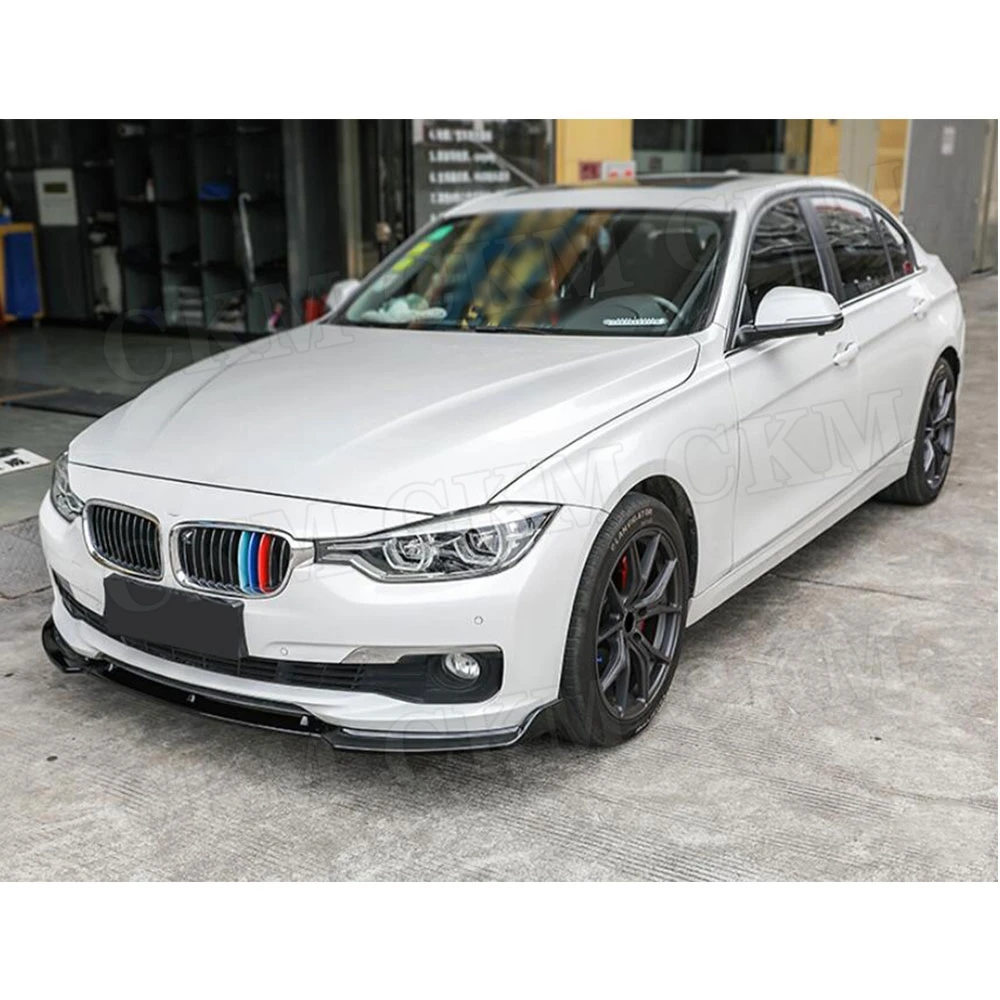 3 шт./компл. ABS передний спойлер для BMW серии F30 F35 стандартный бампер 2012 2018 глянец