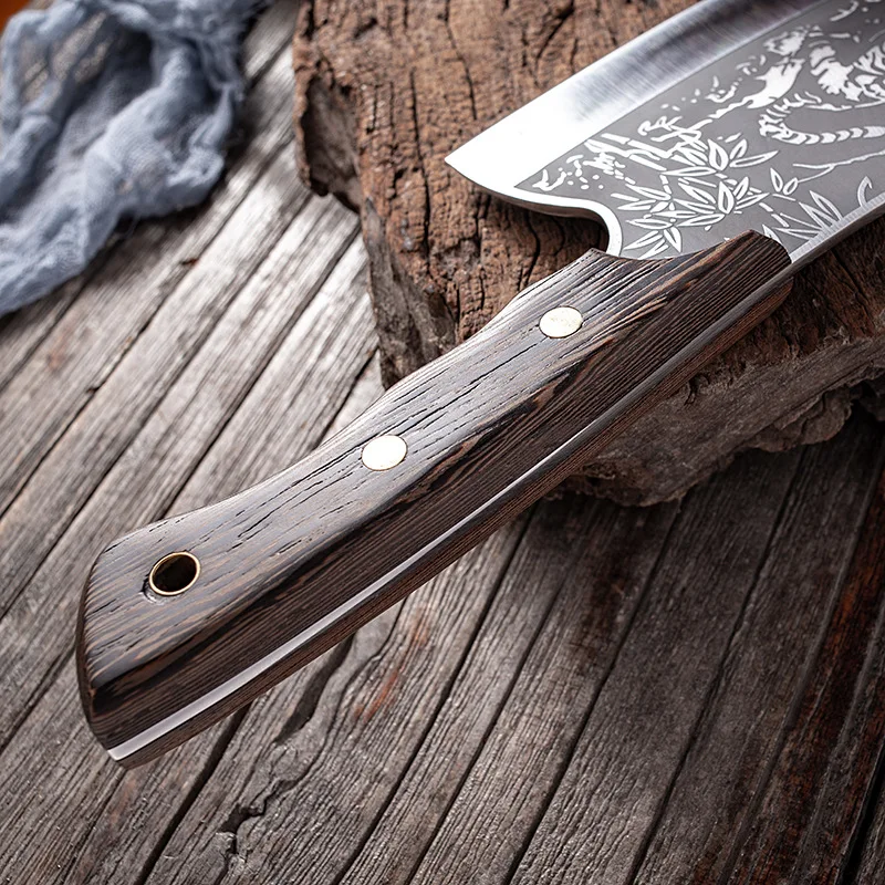 Kessaku Meat Cleaver Butcher Knife - 7 inch - Damascus Dynasty Series -  Razor Sharp - AUS-10V Stainless Steel - G10 Handle