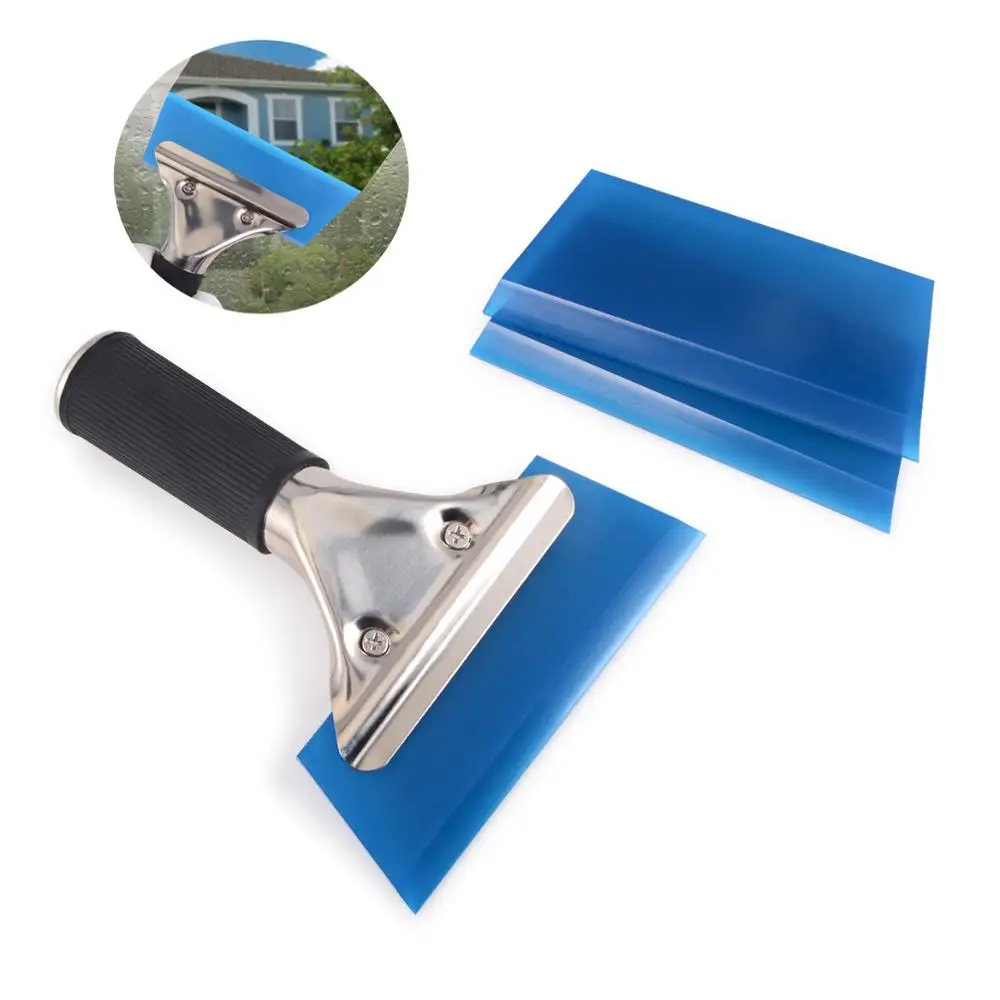 

FOSHIO Window Car Tinting Tool Handle Rubber Ice Scraper Squeegee Vinyl Wrap Glass Water Snow Wiper Household Cleaning Shovel