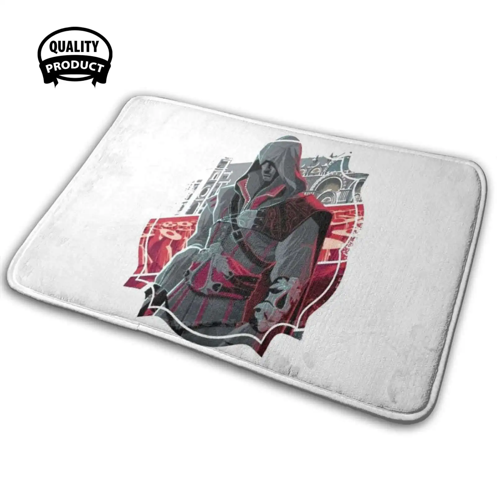 Altair Dalla Maglietta 3D Morbido Tappetino Antiscivolo Tappeto Cuscino Per Tappeti Giochi Di Gioco Gamer Ps4 Ps3 Creed Assassins Ezio Killer Logo Ac