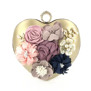 

Handbags Women Bags Designer Heart-shaped Flower Dinner Bag Bridal Dress Clutch Bag Shoulder Banquet Bags Evening Bag Women