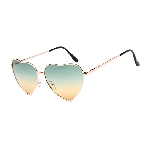 KUMARRY, модные солнцезащитные очки в форме сердца, Женские винтажные цветные солнцезащитные очки, женские очки для отдыха на открытом воздухе, солнцезащитные очки, UV400 - Цвет линз: MN521-2