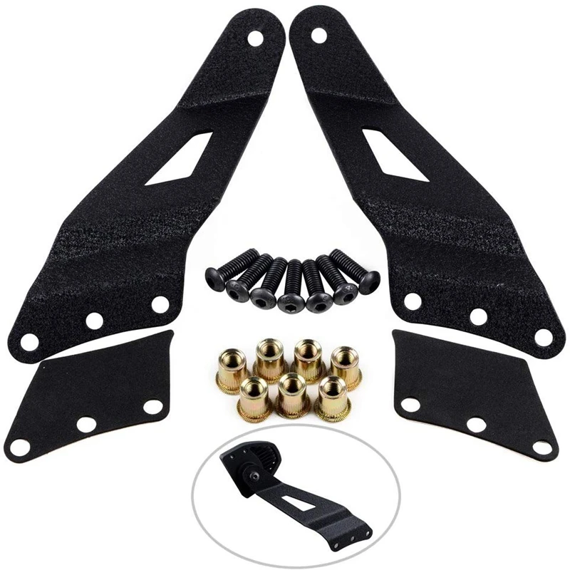 Монтажные кронштейны на лобовое стекло верхней крыши для 2007-2013 GMC Sierra/Chevy Silverado 1500 для 50 дюймов/52 дюймов изогнутый СВЕТОДИОДНЫЙ светильник