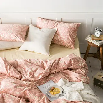

Cute pastoral flower bedding set adult,twin full queen king cotton single double home textile bed sheet pillow case quilt cover