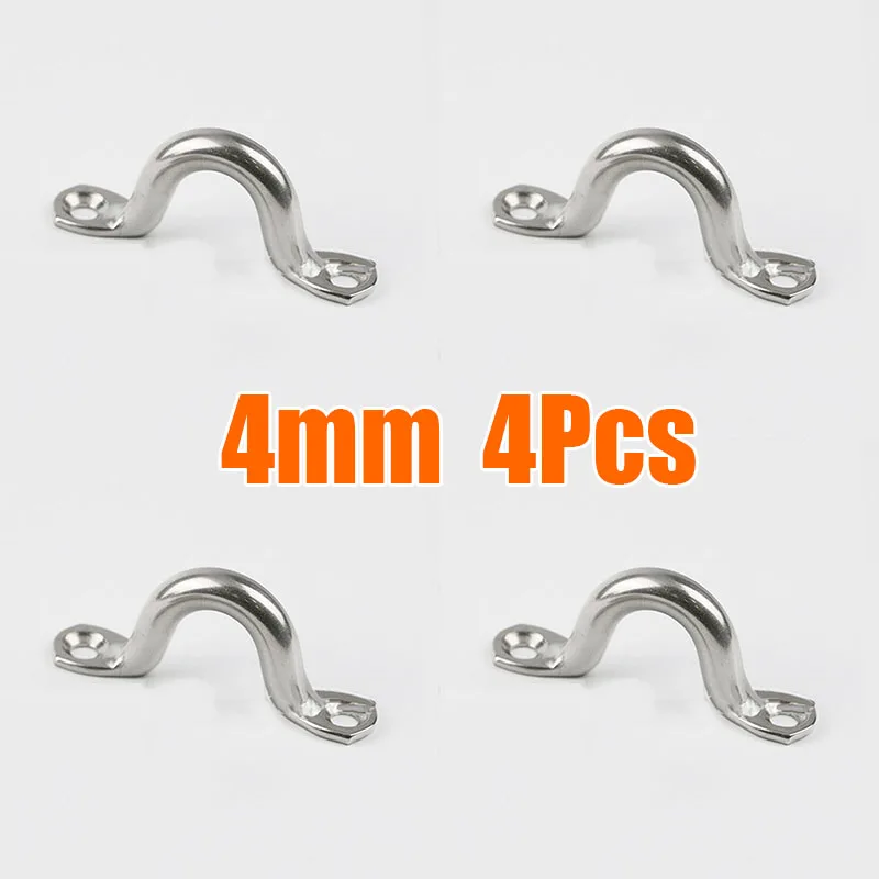 

4 Pcs 4mm/5mm/6mm 316/304 Stainless Steel Corrosion Resistant Wire Eye Straps
