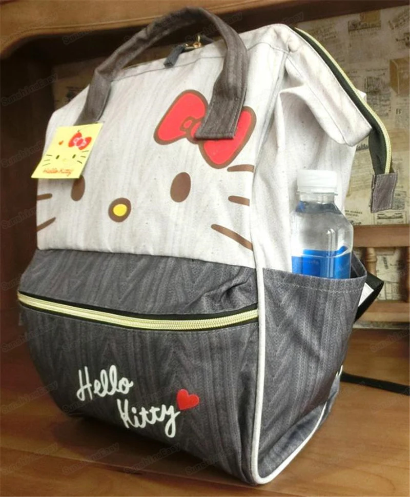 HELLO KITTY модный мультяшный рюкзак многофункциональная Большая вместительная сумка для мам рюкзак для путешествий рубашечная ткань HK-TT065