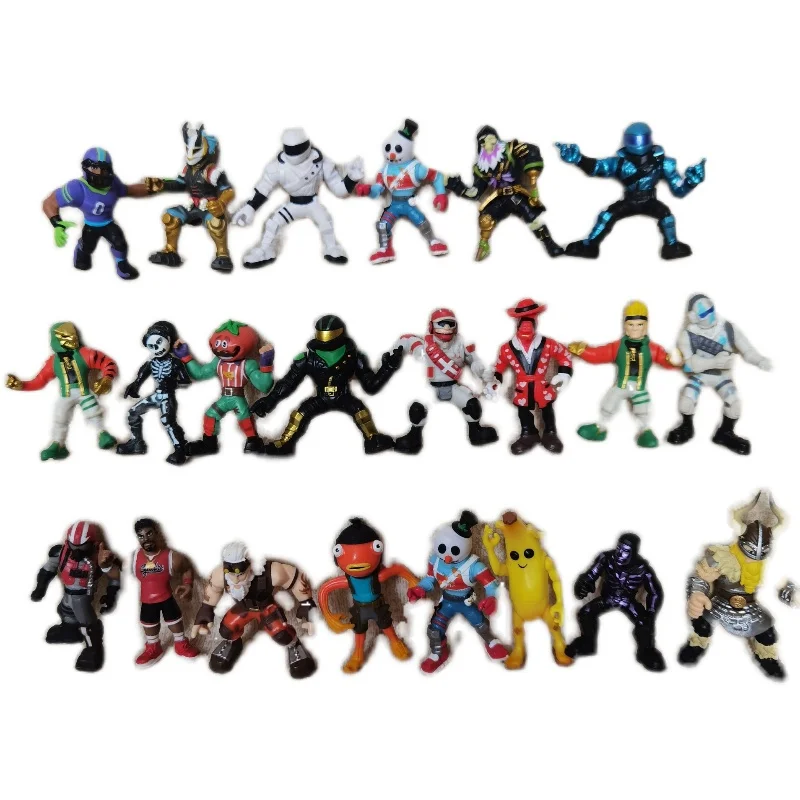 10pcs Fortnites Toys Game Doll TPP Escape Decoration Anime Figure model Toys Night model take accessories  For Kids Collect