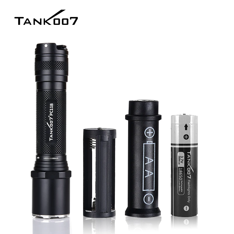 

TANK007 Outdoor High Power Tactical Police USA Cree LED Flashligh Waterproof Battery USB Charging Rechargeable