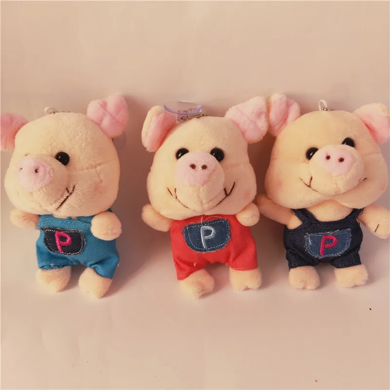 1PCS 13CM Strap Cowboy Pig Plush Toys New Cute Holiday Gift Pendant  Stuffed Animal Fill Pendant Christmas Gift For Girls&Boys