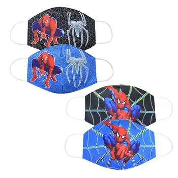 

2020 Adult Kids Cotton Masks Spiderman Print Men Women Dustproof Earloop Face Mask Health Fashion Non-disposable Mouth Muffle