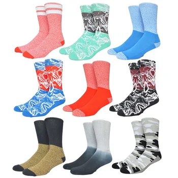 

Socks Colorful Sock American Hip Hop Basketball Socks Men Cotton Towel Skateboard Running Skiing Cycling Outdoor Sport Print Sox