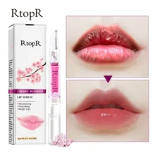RtopR Сыворотка для губ вишневого цвета, маска для Восстановления сухих трещин и шелушения губ, восстанавливающая тонкие линии губ, эссенция, увлажняющая красота, уход, 3 мл
