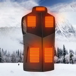 Heated Vest Warm Winter Warm Electric Smart USB Jacket Men Women Heating Coat Thermal Waistcoat Sports Self Heated Clothing