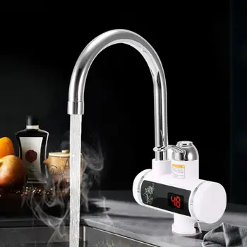

Water Heating Faucet 3000w Instant Hot Electric Faucet Water Heating Tap with LED Display EU Plug 220V Tempreature Faucet