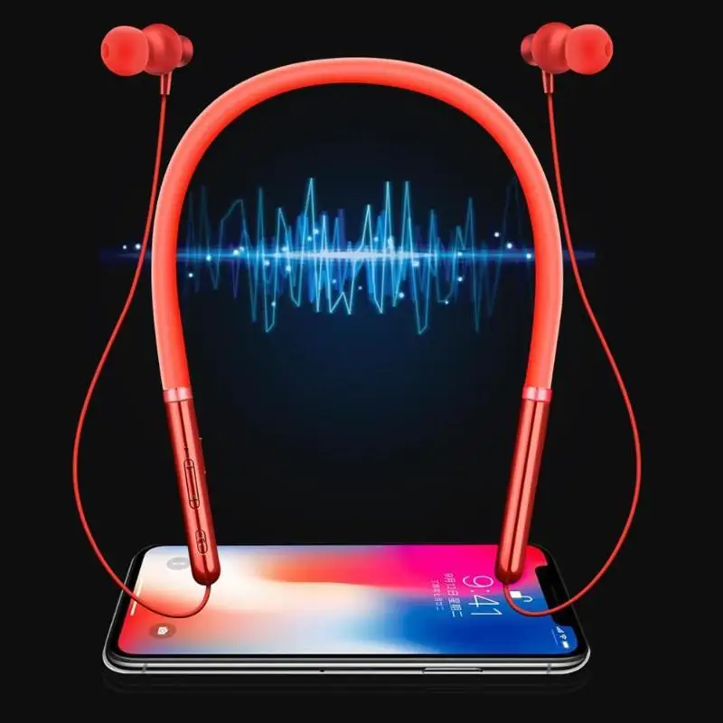 Ubeamer Q30 Смарт Bluetooth 5,0 стерео наушники низкая мощность шеи Висячие настоящие Вкладыши силиконовые наушники для телефона планшета