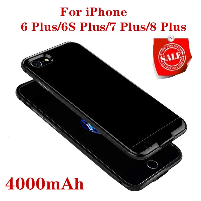 

New Metal frame Battery Case For Iphone 7Plus Battery Charger Case Phone Cover For Iphone 6 6S 7 8 Plus Power Bank Battery Case