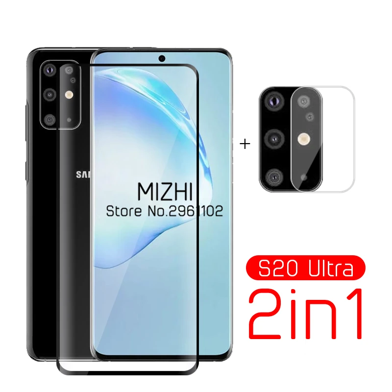 Защитное стекло 2 в 1 для samsung galaxy s20 ultra Защитная пленка экрана камеры s 20 plus + очков