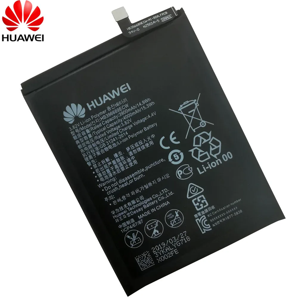 Hua Wei HB396689ECW 4000 мАч батарея для huawei mate 9 Y7 Prime Y7 mate 9 Pro Honor 8C Y9 версия Enjoy 7 plus