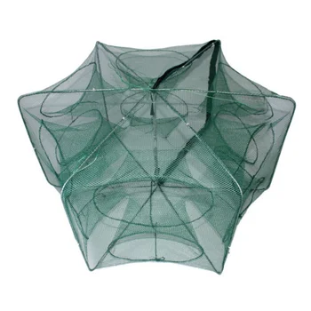 

6/8/12 Holes Folding Fishing Network Foldable Nylon Shrimp Cage Crab Fish Trap Cast Net Cast Mesh Automatic Fishing Net