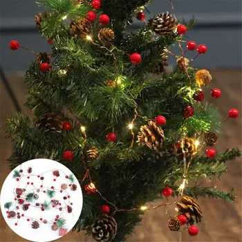 

20 LED copper wire string pinecone Christmas rattan Xmas Wedding Party Decoration LED String Fairy Crafts Holiday Lights @25